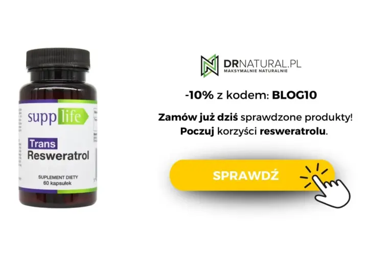 Suplement diety Trans Resweratrol od Supp Life. Dowiedz się, resveratrol co to i poczuj jego korzyści. -10% z kodem BLOG10.