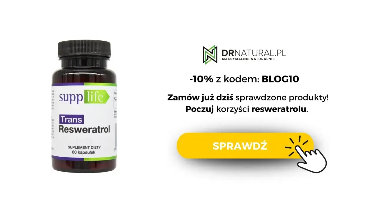 Suplement diety Trans Resweratrol od Supp Life. Dowiedz się, resveratrol co to i poczuj jego korzyści. -10% z kodem BLOG10.