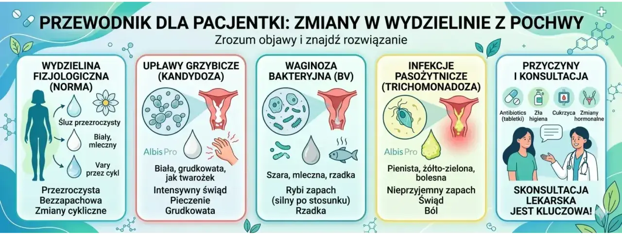 Przewodnik po upławach: od normy po infekcje. Zrozum objawy i znajdź rozwiązanie, gdy pojawią się niepokojące zmiany.